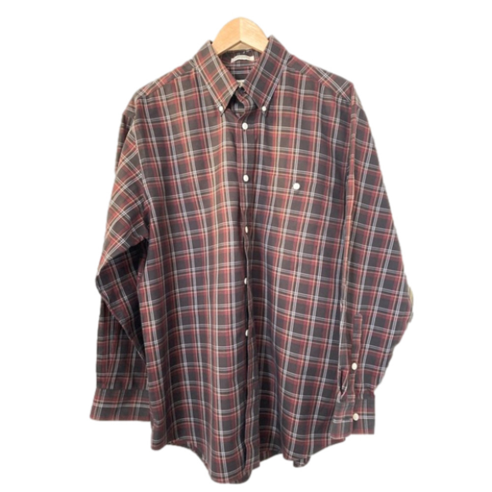 ORVIS Large button down shirt long sleeve plaid 100% cotton